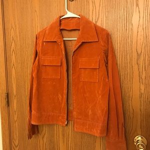 Handmade Vintage orange « suede » jacket